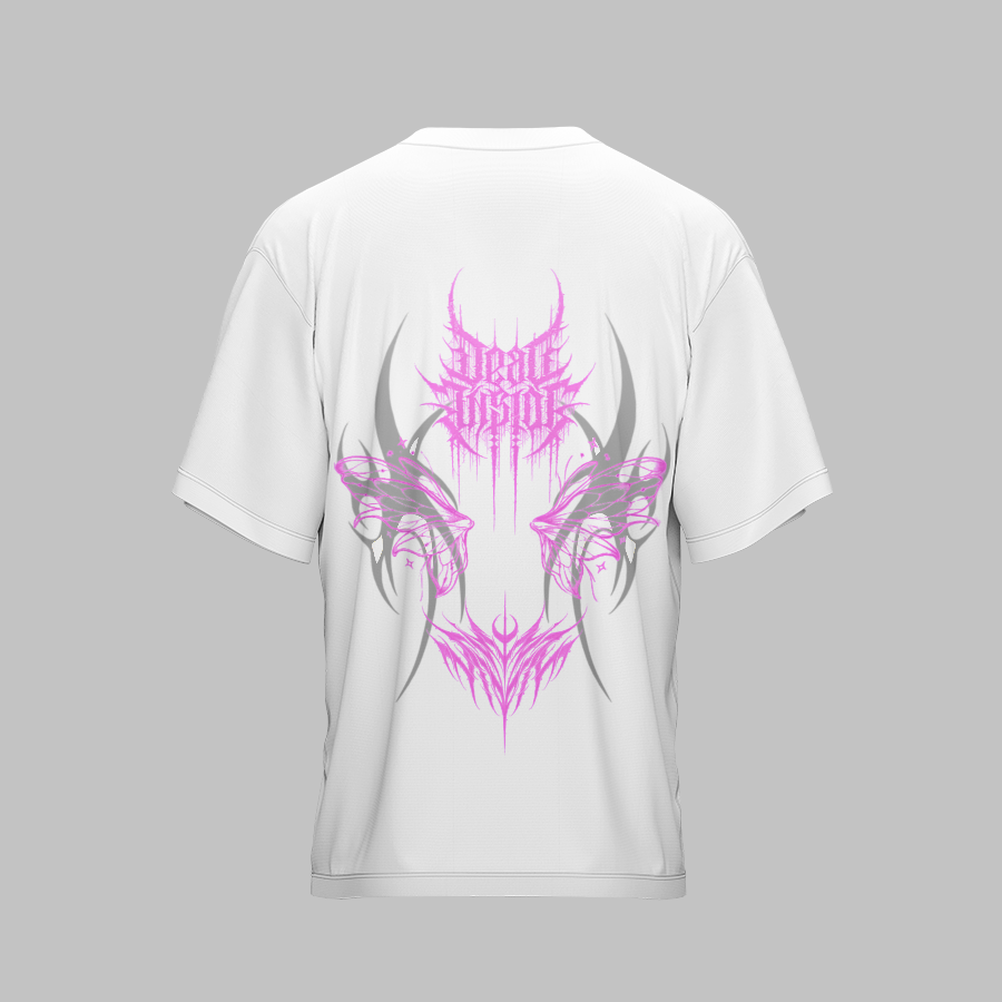 PEACE X WHITE UNISEX OVERSIZED TSHIRT