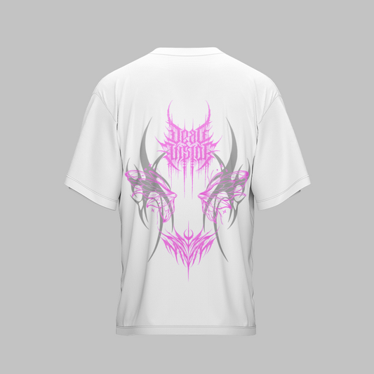 PEACE X WHITE UNISEX OVERSIZED TSHIRT