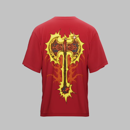 FLAMEFORGED X RED UNISEX OVERSIZED TSHIRT