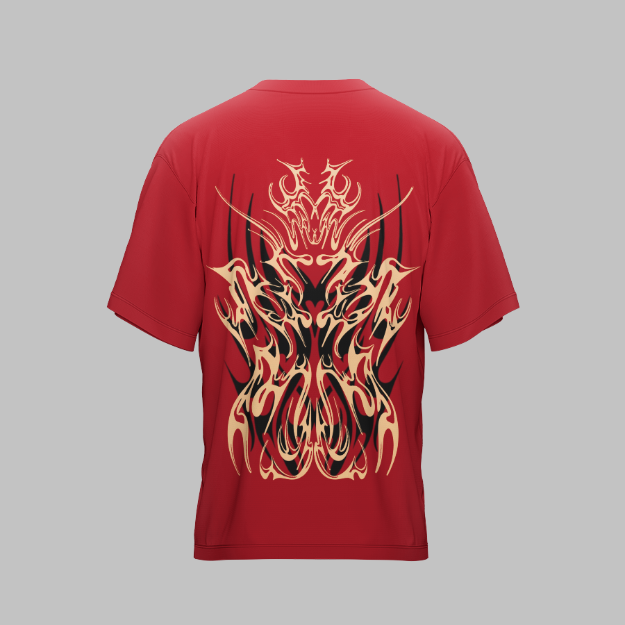 INFERNO X RED UNISEX OVERSIZED TSHIRT