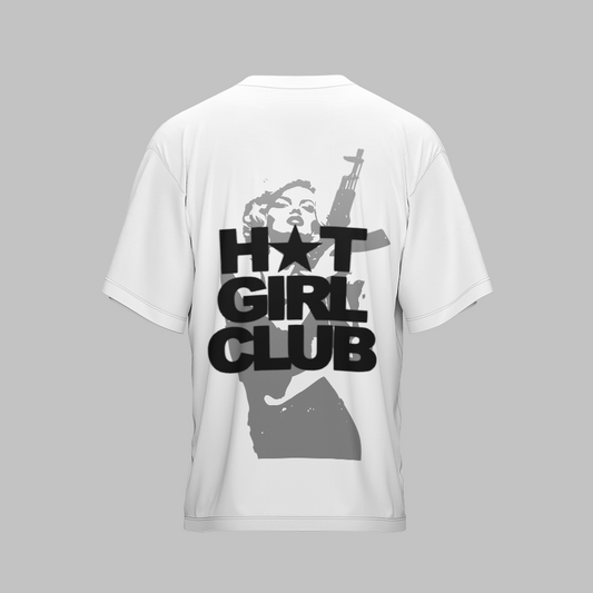 CLUB X WHITE UNISEX OVERSIZED TSHIRT