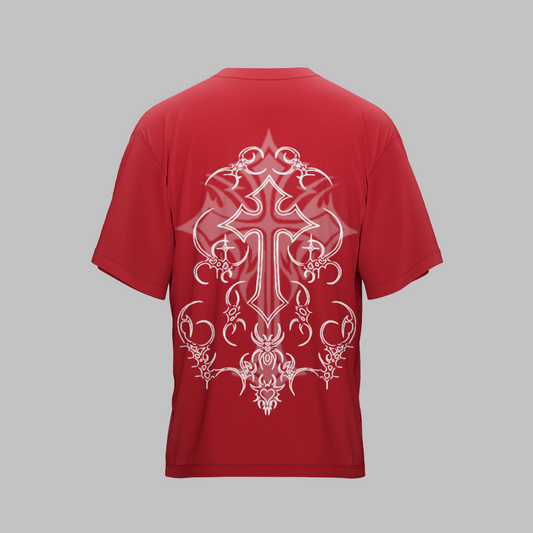 ORIGIN X RED UNISEX OVERSIZED TSHIRT