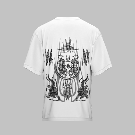 MYTHIC X WHITE UNISEX OVERSIZED TSHIRT